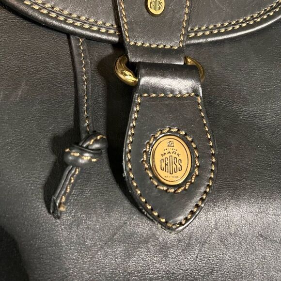 Mark Cross Leather Backpack with Cinch and Magnetic Closure - Picture 2 of 11